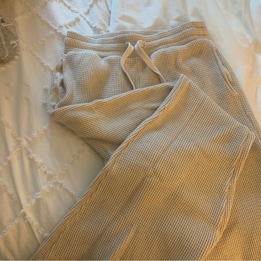 American eagle flared waffle sweatpants